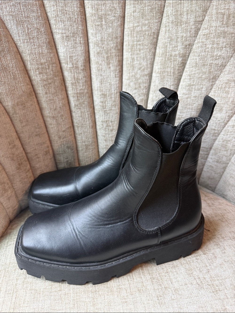 Black NastyGal Cyber Chelsea Boots